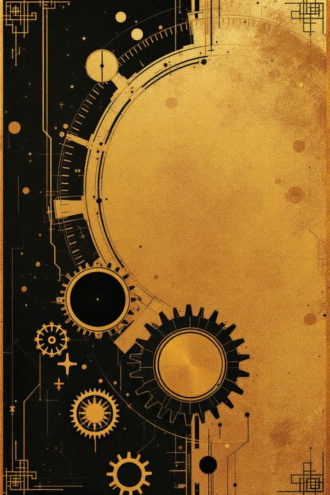 Chronocrypt key art: golden clockwork gears turning against a black sky